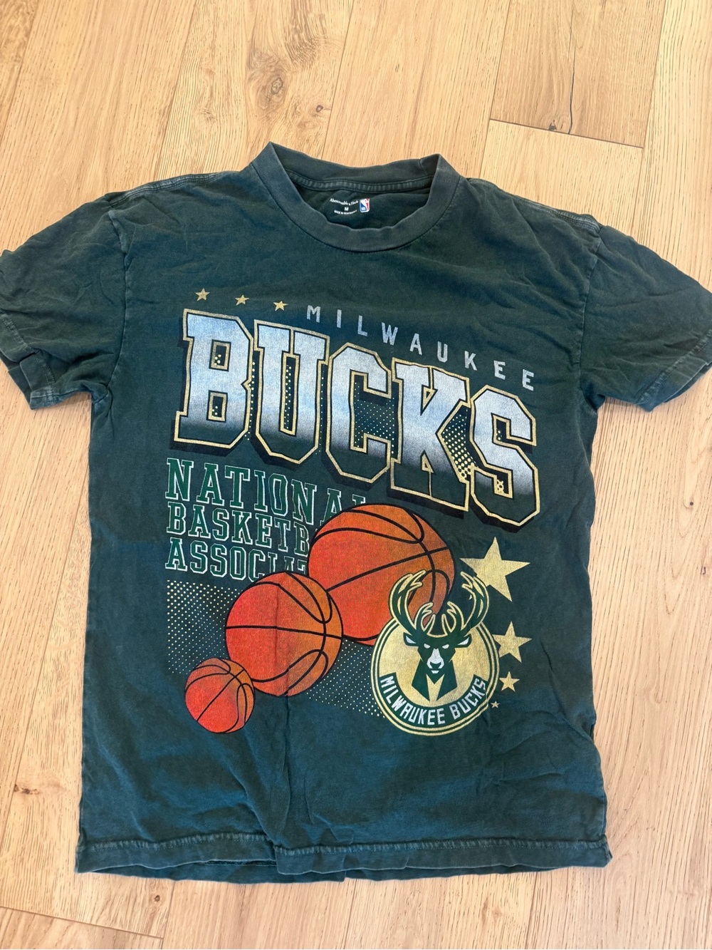 Abercrombie & Fitch Dark Green NBA Logo Tee